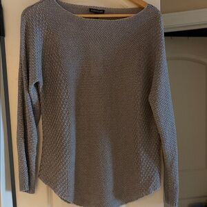 NWT Eileen Fisher Textured Gray Crew Neck Sweater